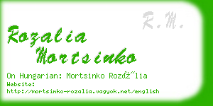 rozalia mortsinko business card